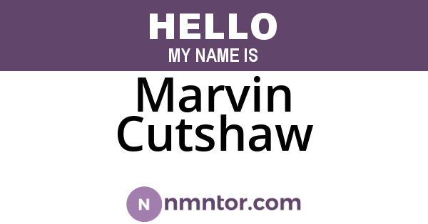 Marvin Cutshaw