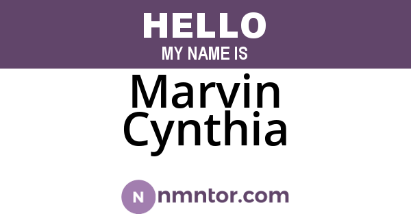 Marvin Cynthia