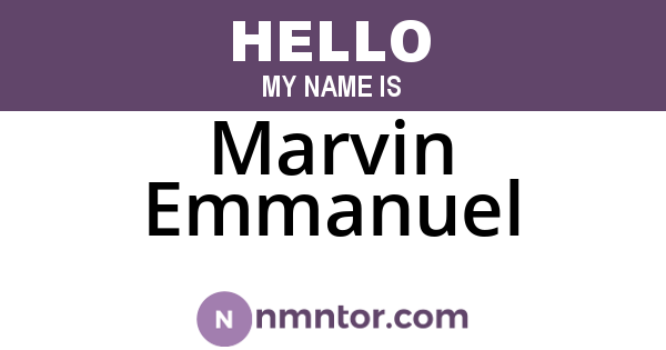 Marvin Emmanuel