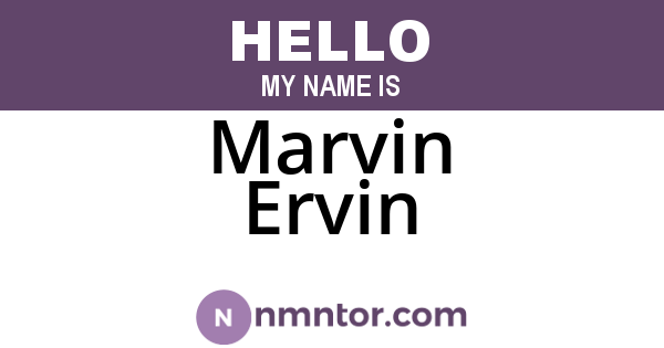 Marvin Ervin