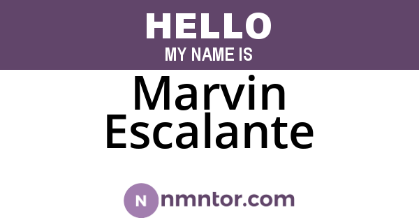 Marvin Escalante