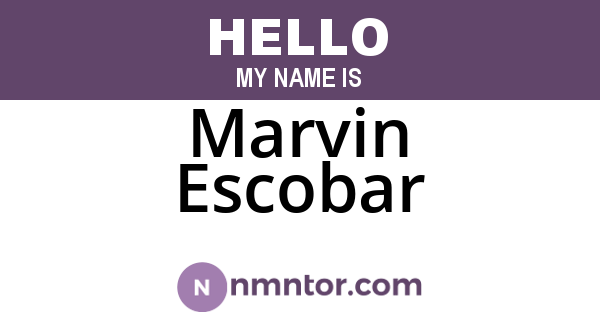 Marvin Escobar