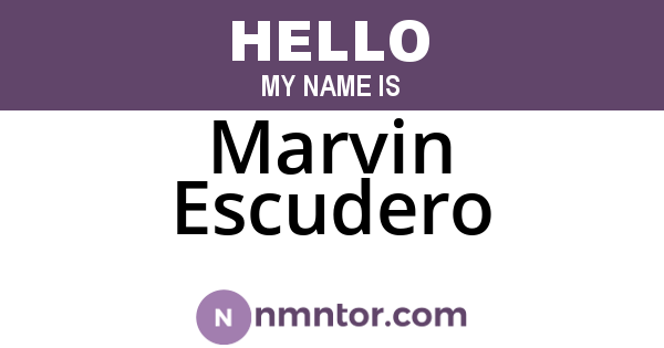 Marvin Escudero