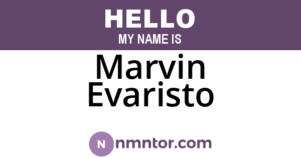 Marvin Evaristo