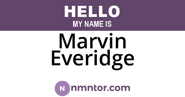 Marvin Everidge