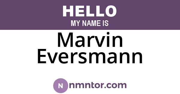Marvin Eversmann