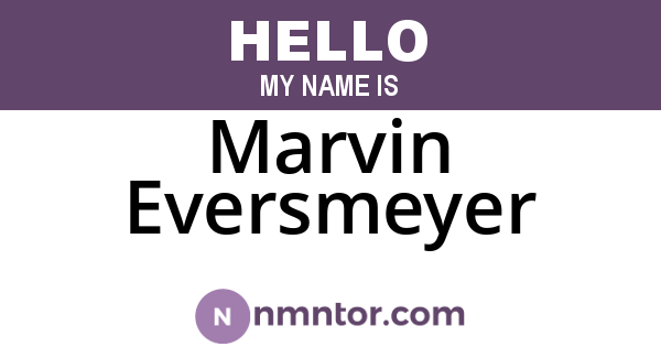 Marvin Eversmeyer