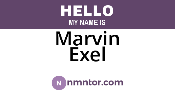 Marvin Exel