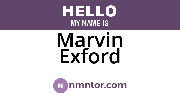 Marvin Exford