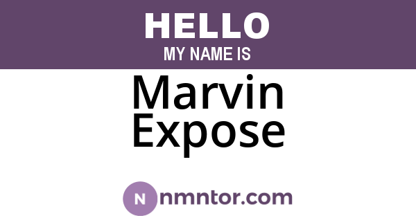 Marvin Expose
