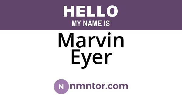 Marvin Eyer
