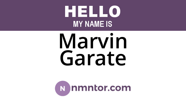 Marvin Garate