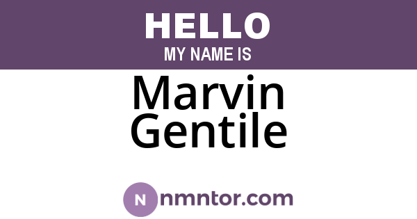 Marvin Gentile