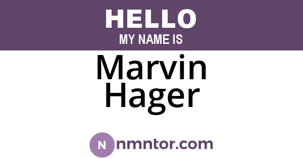 Marvin Hager