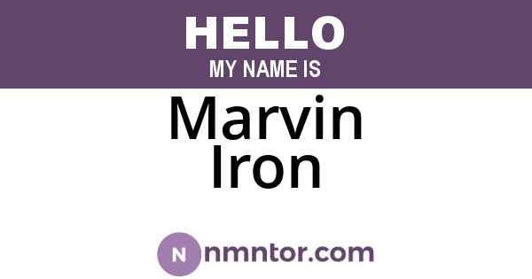 Marvin Iron