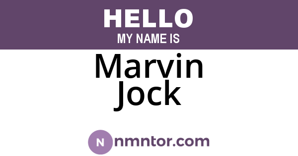 Marvin Jock
