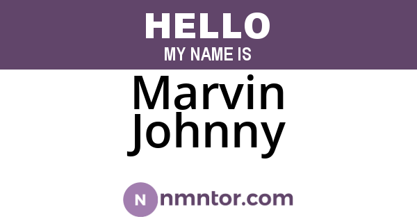 Marvin Johnny