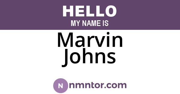 Marvin Johns