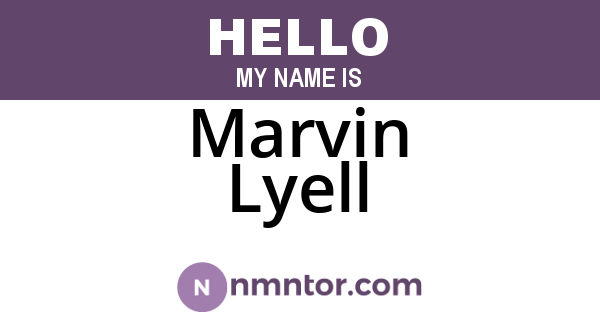 Marvin Lyell