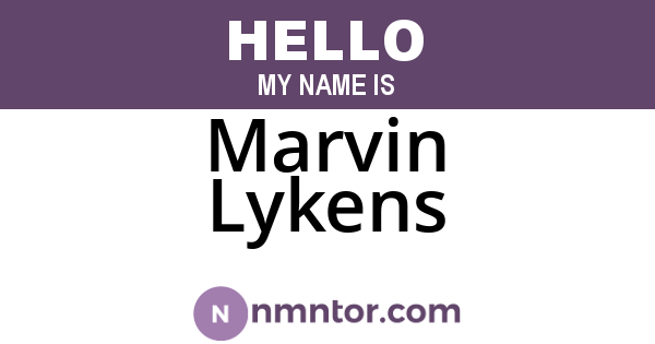 Marvin Lykens