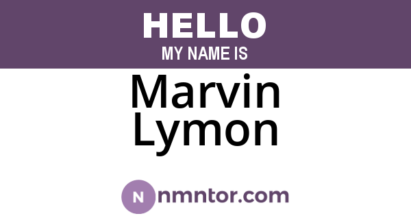 Marvin Lymon