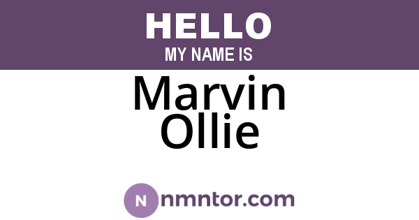 Marvin Ollie