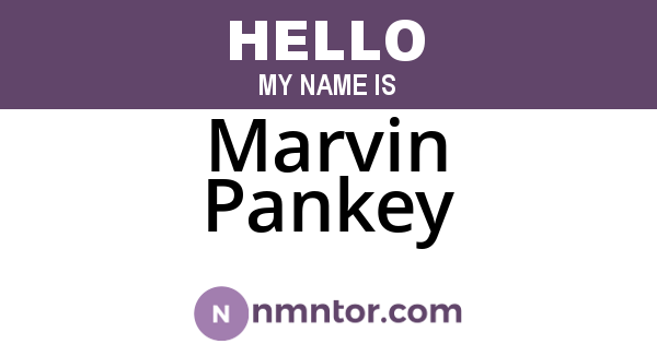 Marvin Pankey