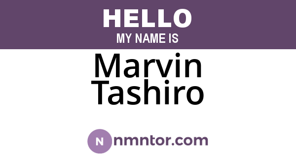 Marvin Tashiro