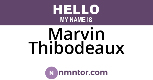 Marvin Thibodeaux