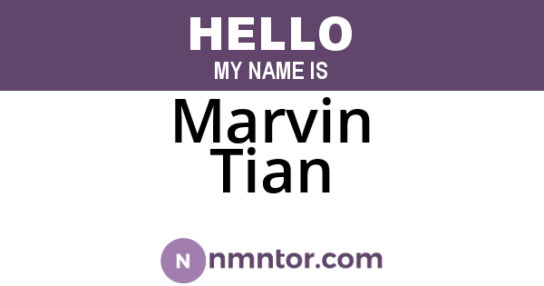 Marvin Tian