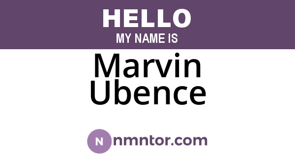 Marvin Ubence