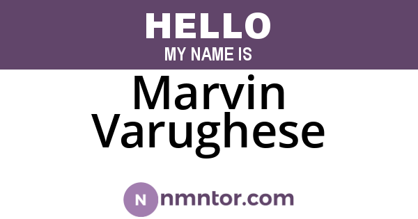 Marvin Varughese