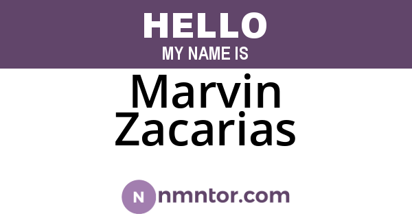 Marvin Zacarias