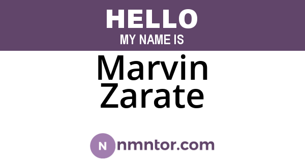 Marvin Zarate