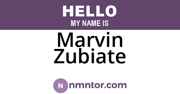 Marvin Zubiate