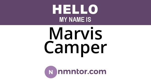 Marvis Camper