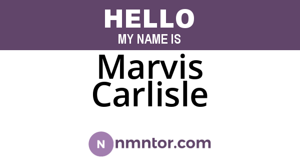 Marvis Carlisle