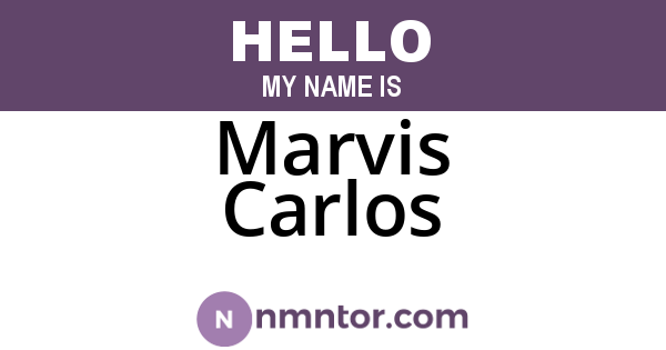 Marvis Carlos