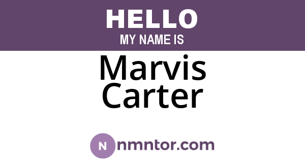 Marvis Carter