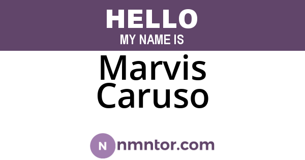 Marvis Caruso
