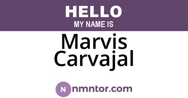 Marvis Carvajal