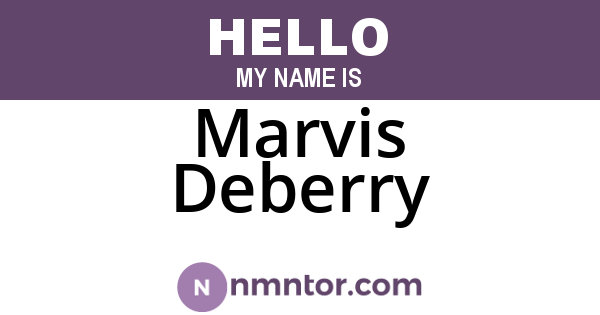Marvis Deberry