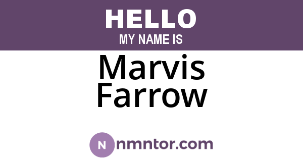 Marvis Farrow