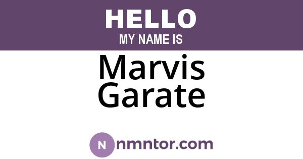 Marvis Garate
