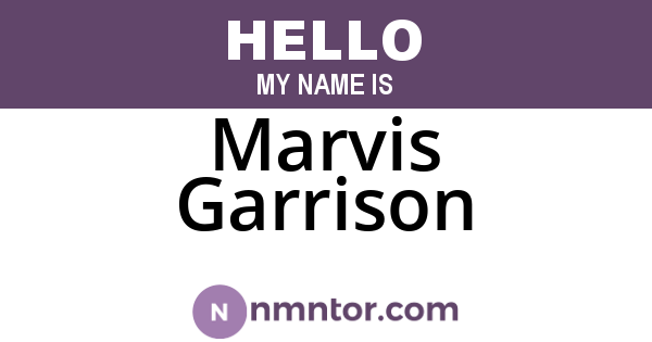 Marvis Garrison