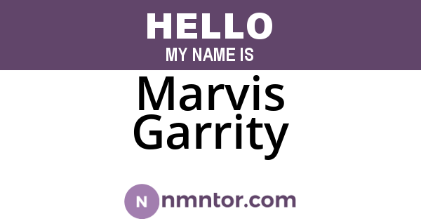 Marvis Garrity
