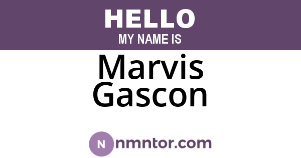 Marvis Gascon