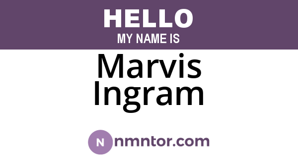Marvis Ingram