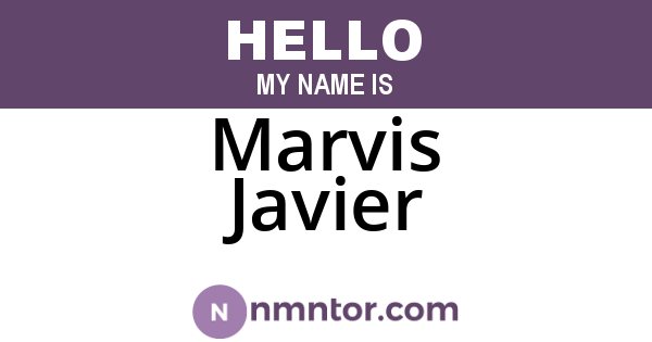 Marvis Javier