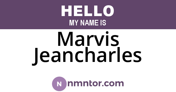 Marvis Jeancharles